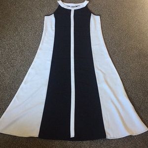 White and black dress